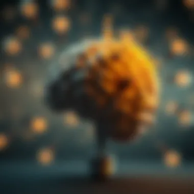 Igniting Innovative Thinking An abstract depiction of a brain with lightbulbs