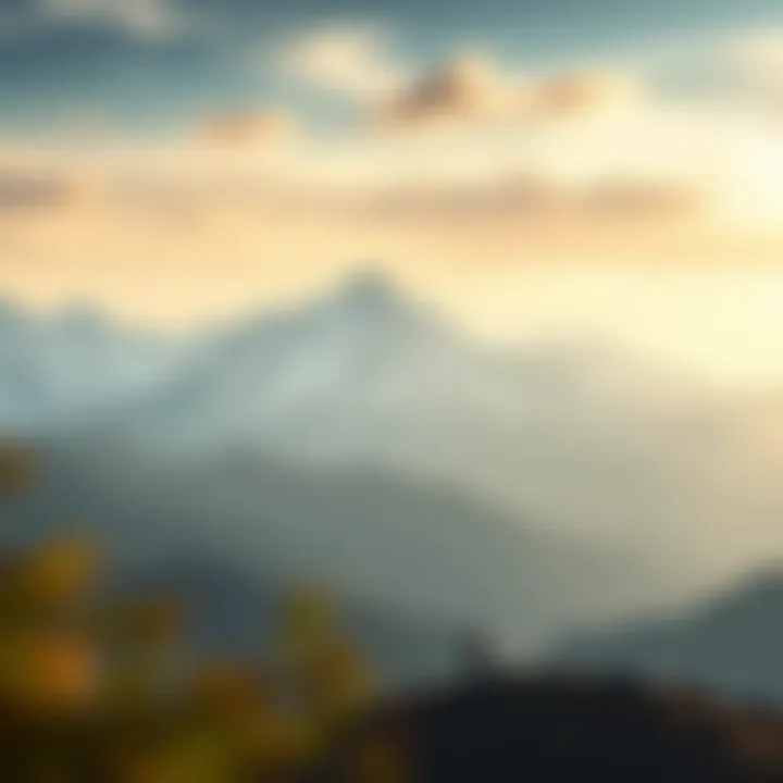 A Journey of Personal Development A visual of a mountain range symbolizing growth