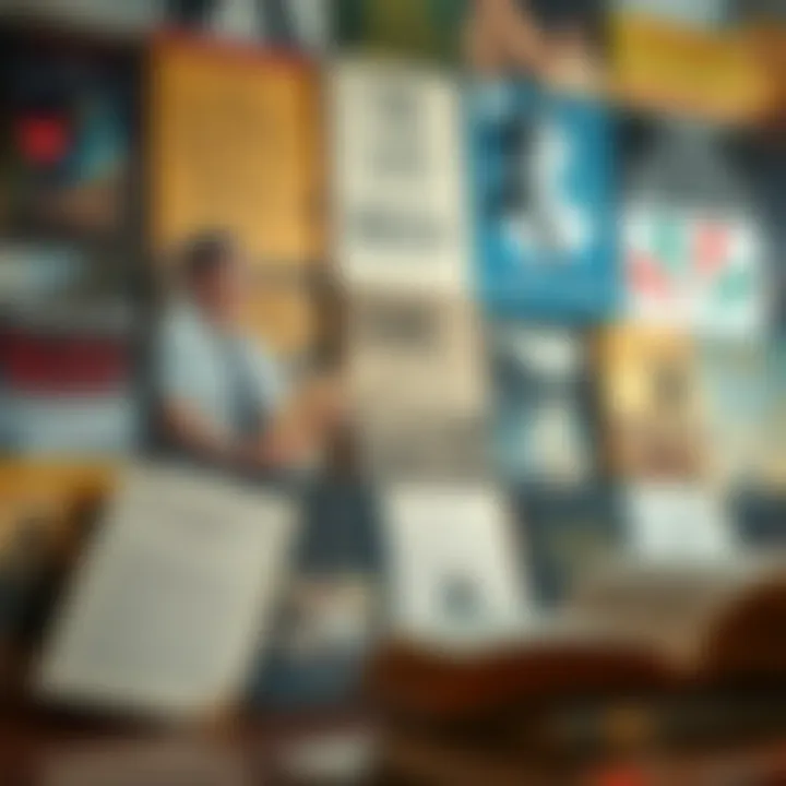 A collage of classic literature covers