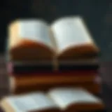 A stack of inspirational books open to pages filled with handwritten notes