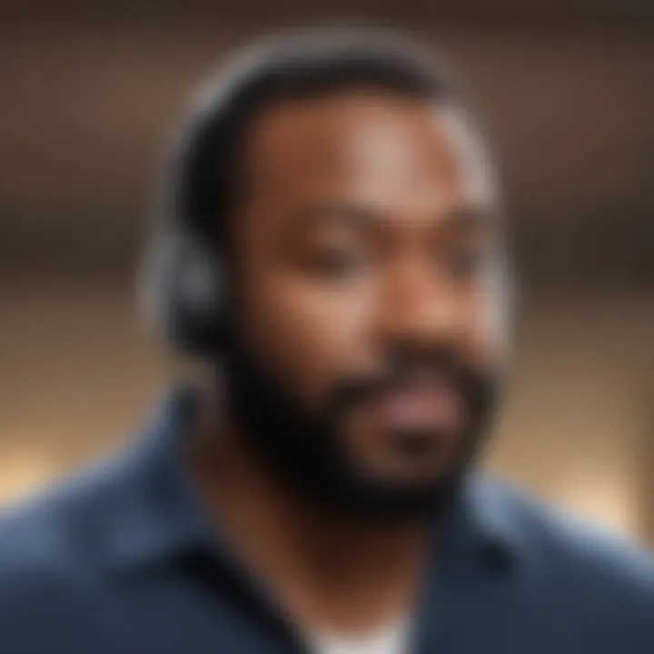 Person listening to audiobooks for personal growth