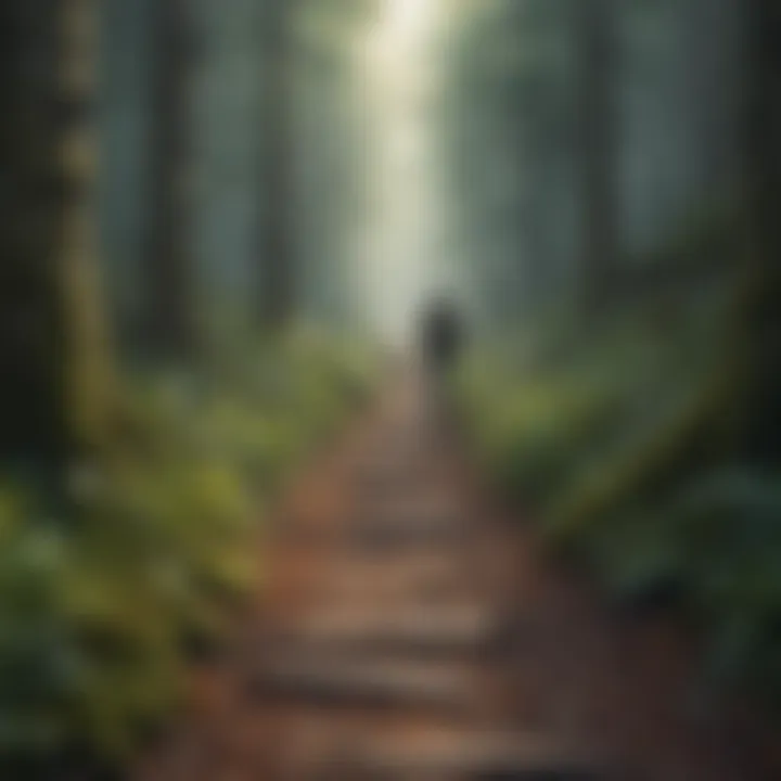 A path in a forest, illustrating the journey of personal growth