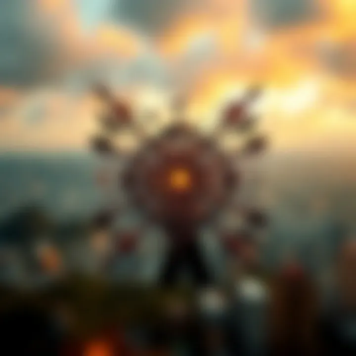 Visual metaphor for the interconnectedness of the universe