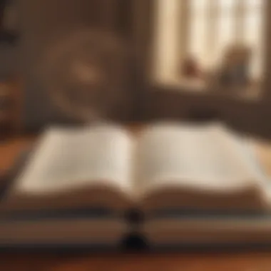 The Power of Written Words An open book with words of wisdom highlighted, symbolizing knowledge.