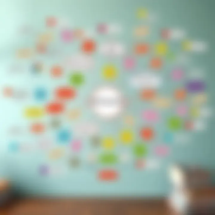 A vibrant mind map showcasing key themes in self-growth literature