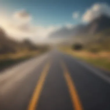 An open road representing the journey toward goals