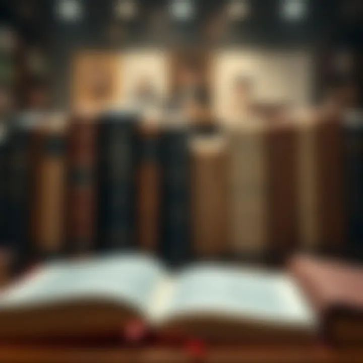 Legacy of Literature A collage of famous literary works, showcasing the impact of great authors through time.