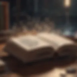 Sound waves emanating from an open book