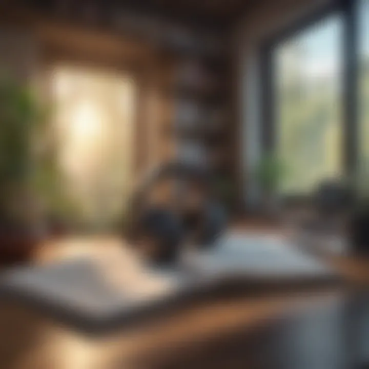 A serene setting for audiobook listening