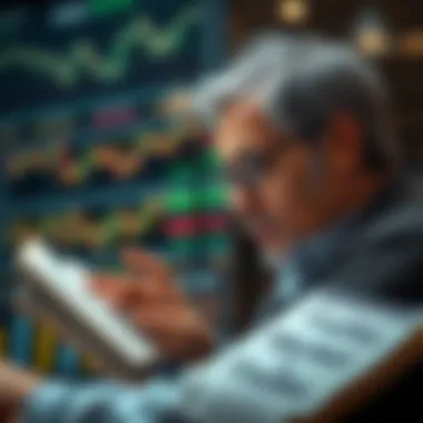 A thoughtful person analyzing stock market strategies