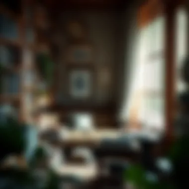A Sanctuary for Thought A cozy reading nook surrounded by books