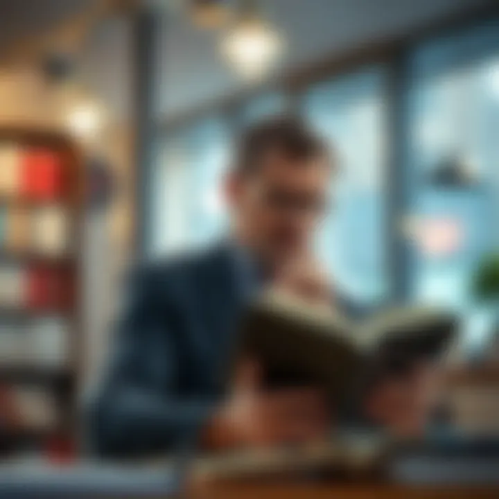 Strategic Sales Thinking A person contemplating strategy with a notebook