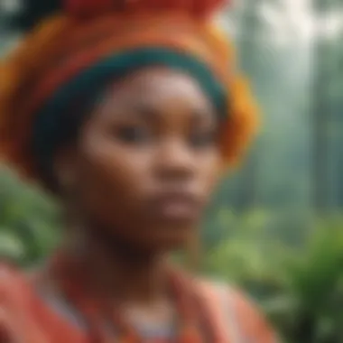 Vibrant Igbo Traditions Cultural representation of Igbo traditions depicted in vibrant colors