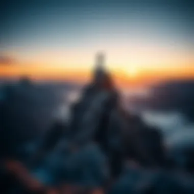 A mountain peak representing personal growth and achievement