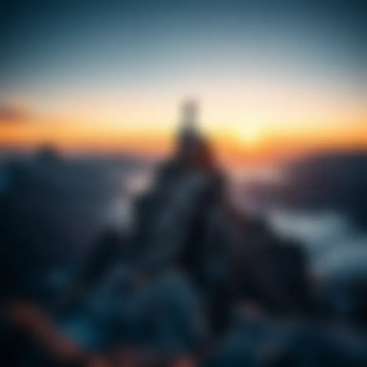 A mountain peak representing personal growth and achievement