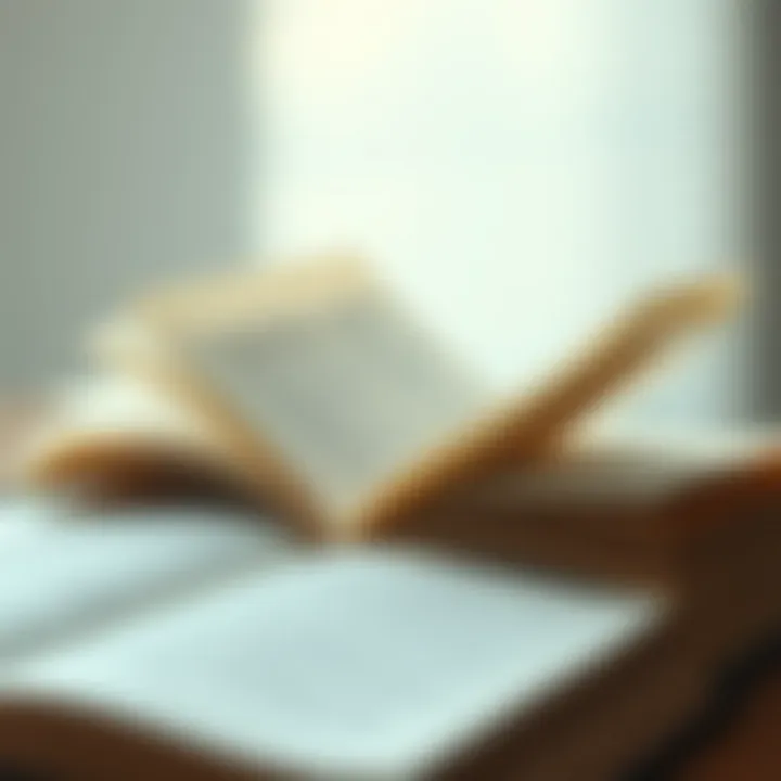 An open book with pages fluttering in the wind illustrating the power of words