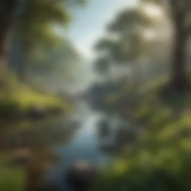 Nature's Muse: A Scene of Tranquility A serene landscape inspiring creativity