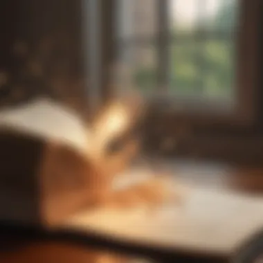 Illuminating Ideas: The Transformative Power of Words An abstract representation of words transforming into light