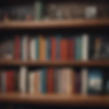 Curated Collection of Inspiration A collection of notable inspirational novels on a wooden shelf
