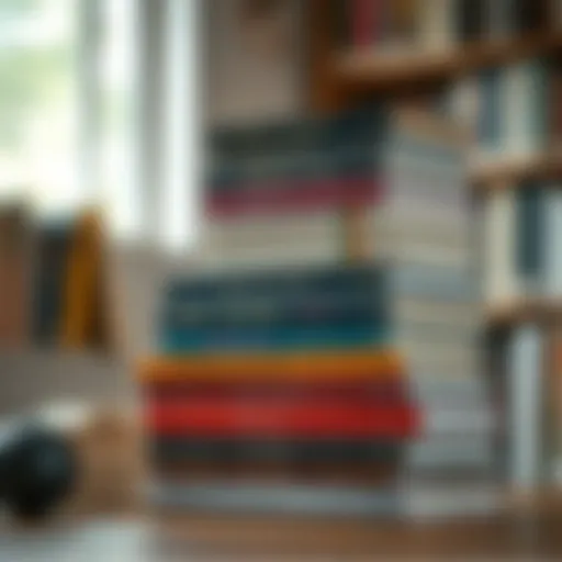 A stack of renowned psychology books showcasing diverse concepts