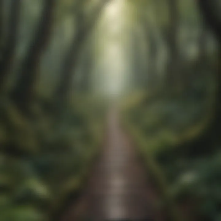 A path through a dense forest representing life's journey