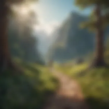 Journey to Self-Discovery A serene landscape symbolizing personal growth