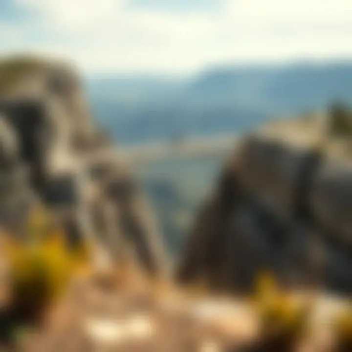 A bridge connecting two cliffs, symbolizing overcoming obstacles
