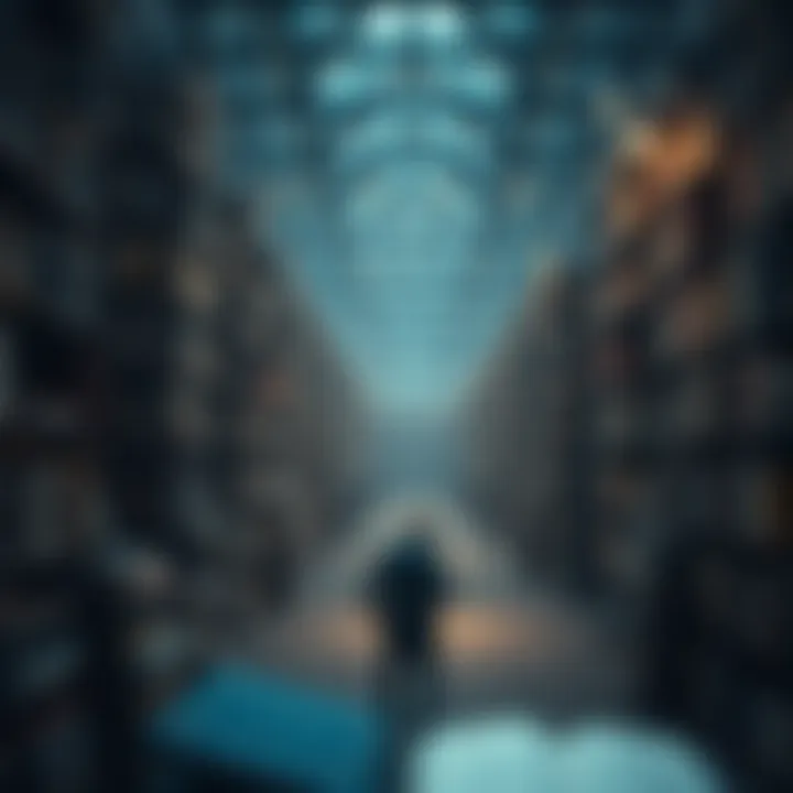 The Infinite Possibilities of Life An illustration of an infinite library filled with books