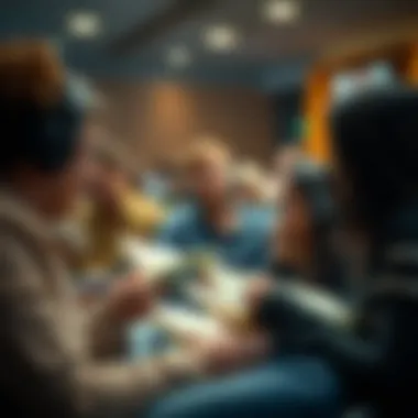 Diverse audience enjoying audiobooks