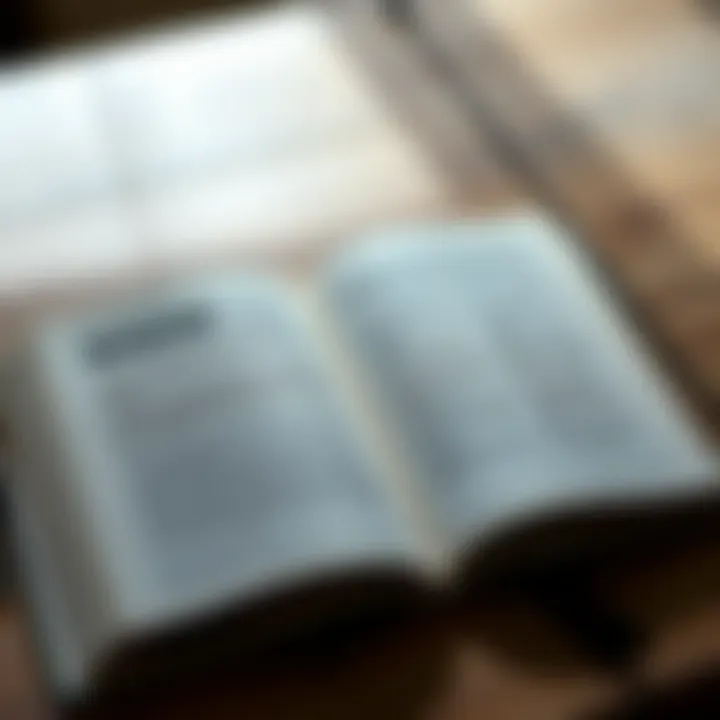 An open book with an inspirational quote highlighted