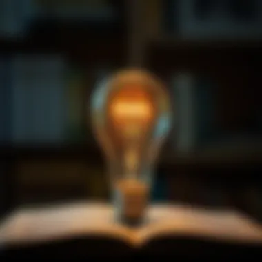 Illuminating Ideas for Motivation A bright light bulb symbolizing ideas and motivation