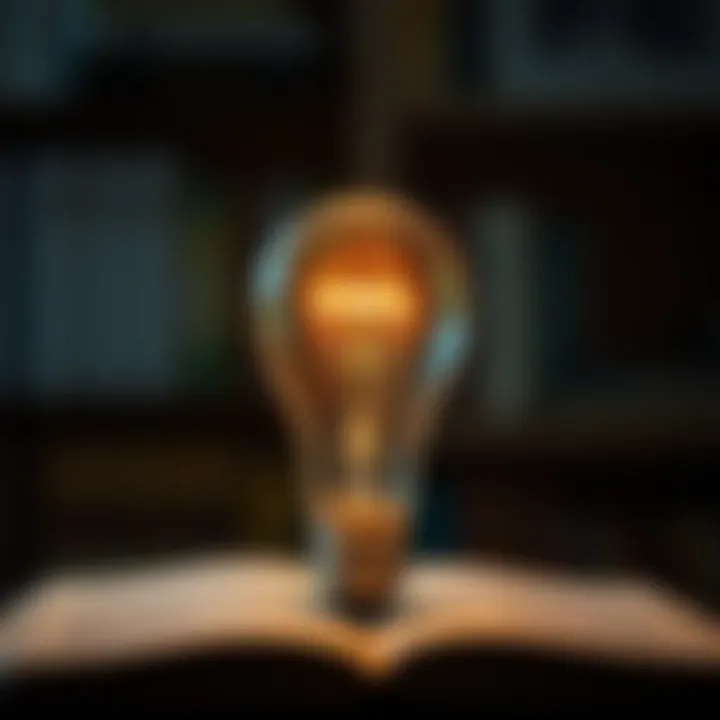 Illuminating Ideas for Motivation A bright light bulb symbolizing ideas and motivation