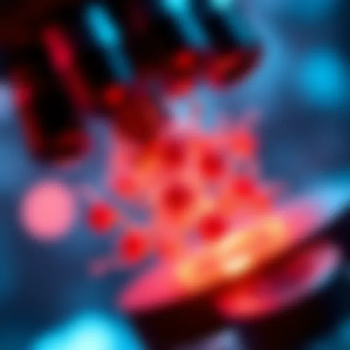 HeLa Cells: Revolutionizing Medical Research A depiction of HeLa cells under a microscope, representing their revolutionary impact.