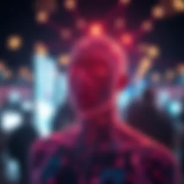 An illustration depicting interconnectedness and relationships in a digital age