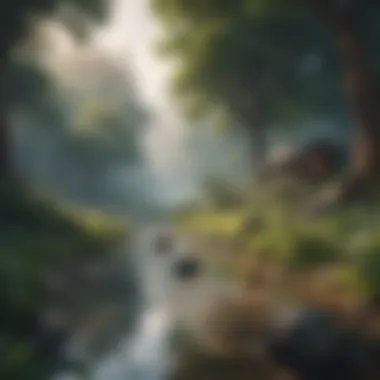 Intentional Living and Mindfulness A serene landscape symbolizing intentional living and mindfulness