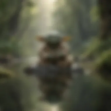 Serenity in Yoda's Wisdom A serene landscape reflecting the wisdom of Yoda