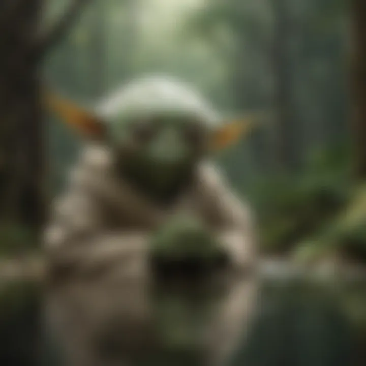 A thoughtful individual reflecting on Yoda's guidance