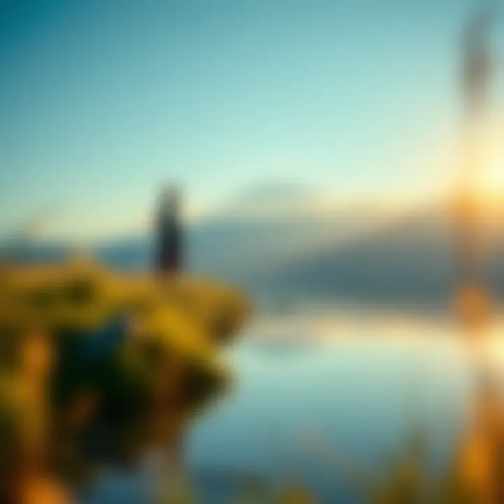 A person reflecting in nature, depicting self-awareness