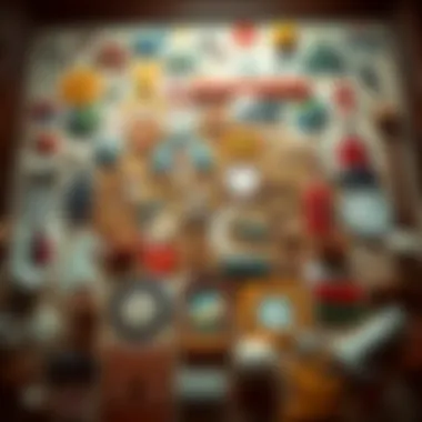 A collage of cultural symbols representing the diverse dimensions of irrational behavior across societies.