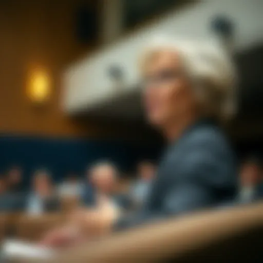 Ellen Langer during a lecture on mindfulness