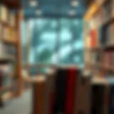 A vibrant audiobooks library showcasing diverse titles on leadership