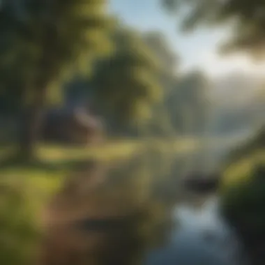 Tranquility in Nature A serene landscape depicting tranquility and peace