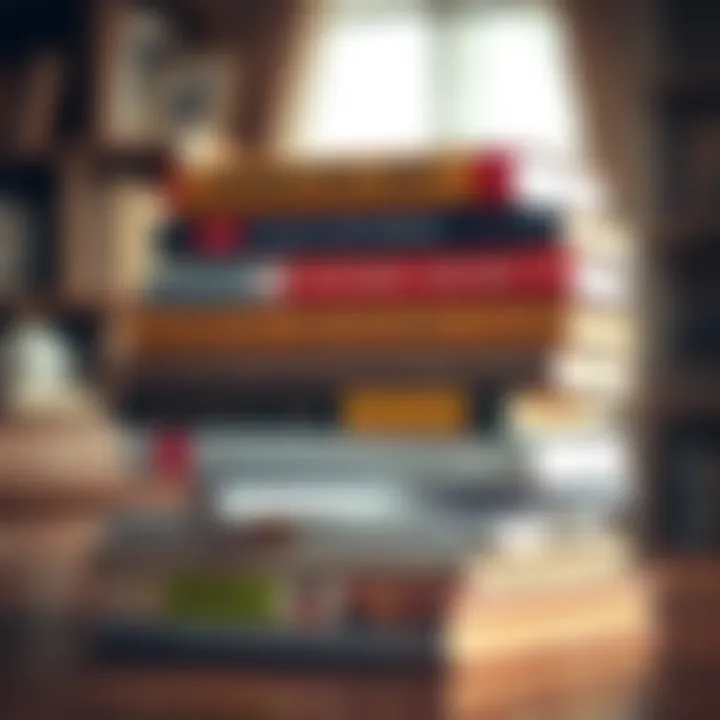 Investment Literacy Essentials A stack of investment books showcasing the essentials for beginners