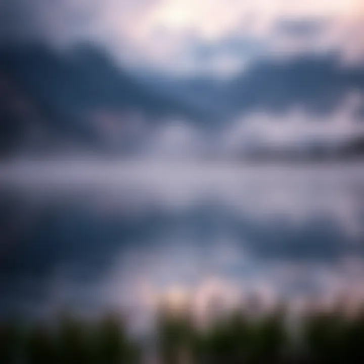 A serene landscape representing tranquility and reflection