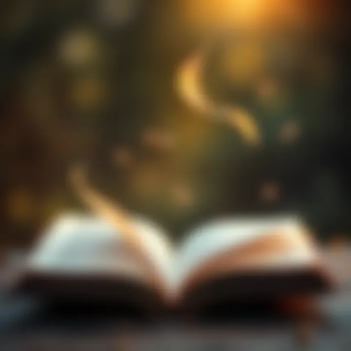 Embracing the Joy and Freedom of Literature An open book with pages fluttering in a gentle breeze, representing the joy of reading