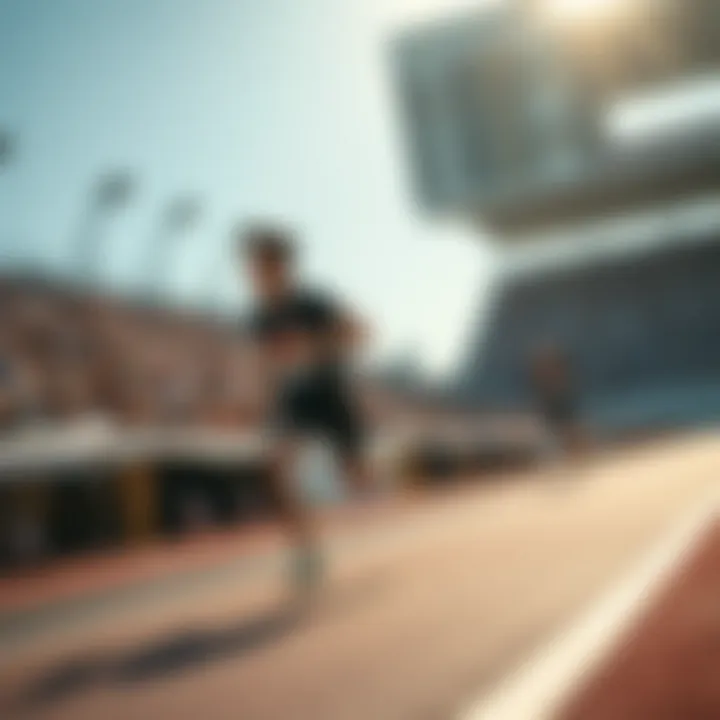 Determination in Action Visual representation of a runner crossing the finish line, embodying determination