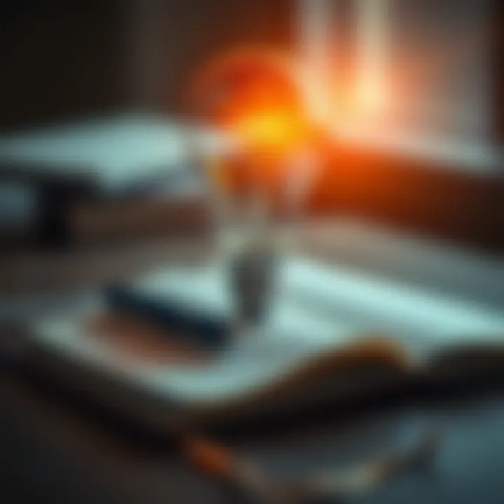 Ideas and Strategies for Continuous Improvement A lightbulb glowing over a notebook symbolizing ideas and strategies for continuous improvement