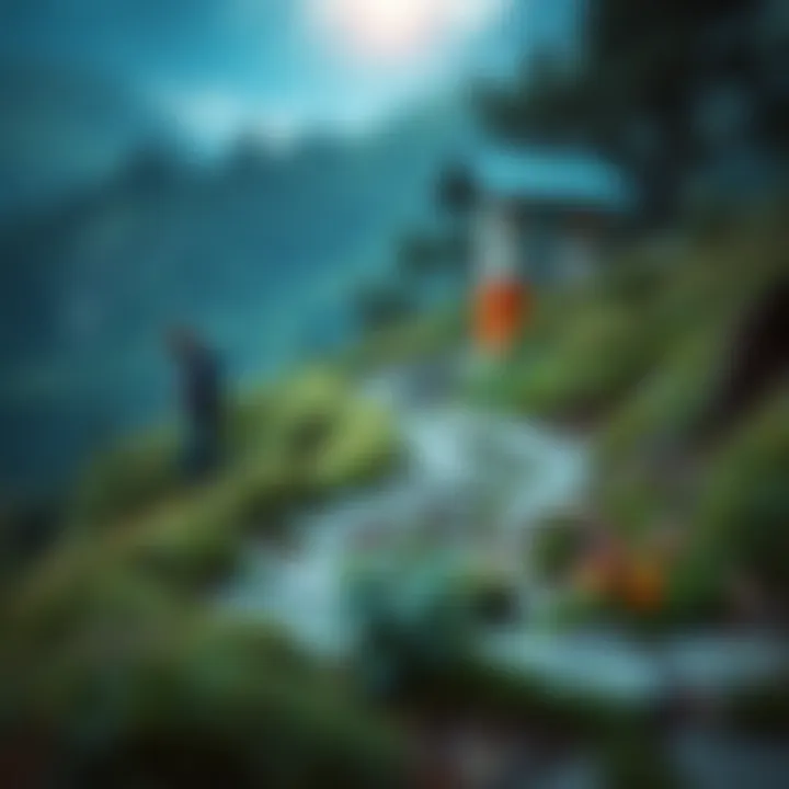 The Journey of Success A winding path representing the journey of success