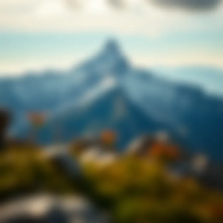 A mountain peak representing achievement and perseverance