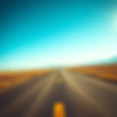 An open road representing new beginnings and journeys